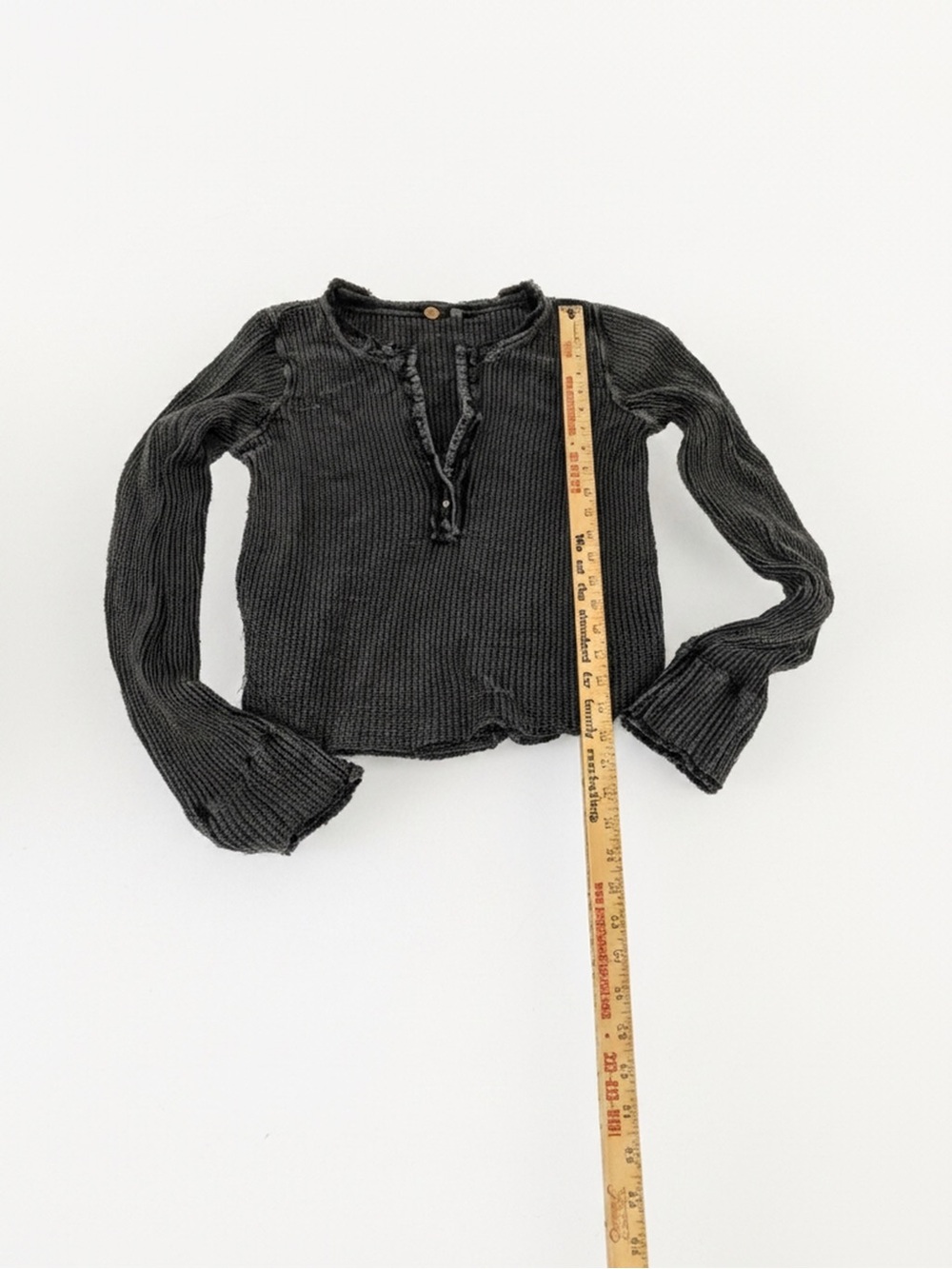 Free People One large waffle long sleeve top.